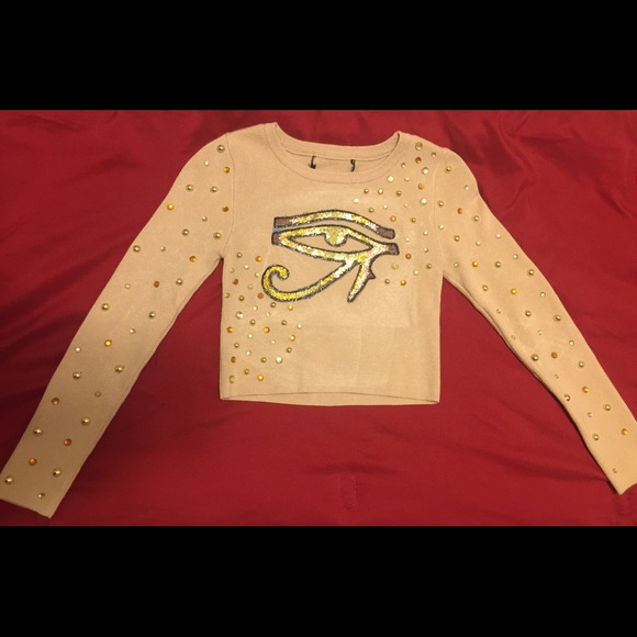 Eye of Horus Crop top sweater. - Picture 4 of 4